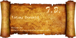 Tatay Donald névjegykártya
